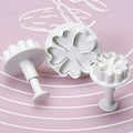 3Pcs Baking Convenience Tools Primrose Flower Plunger Cutters Fondant Cake Decorating Accessories Supplies Cake Tools Qme A