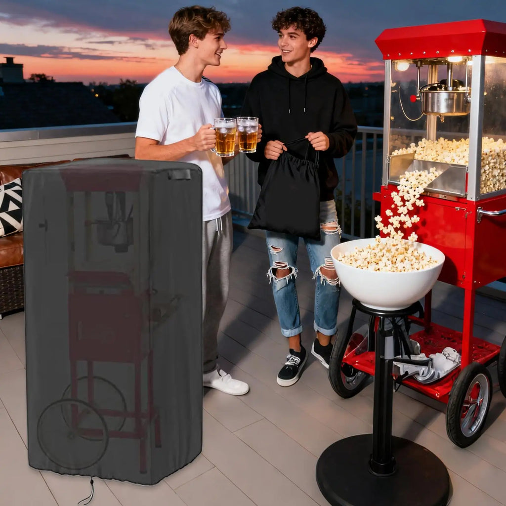 Popcorn Machine Cart Cover Dustproof Waterproof Heavy Duty 420D Machine Sleeve Cart Covers Popcorn Maker Protector For Outdoor Qme
