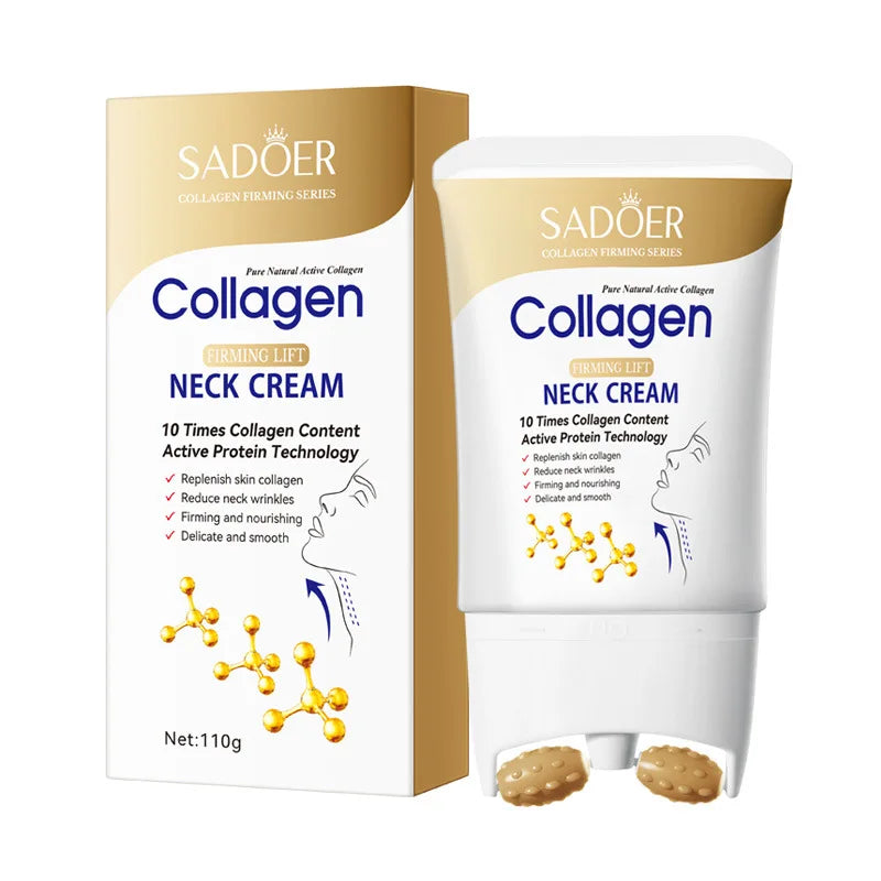 Collagen Neck Rolling Massage Cream Rice Extract Deeply Moisturizes Qme B-Neck Cream 110g