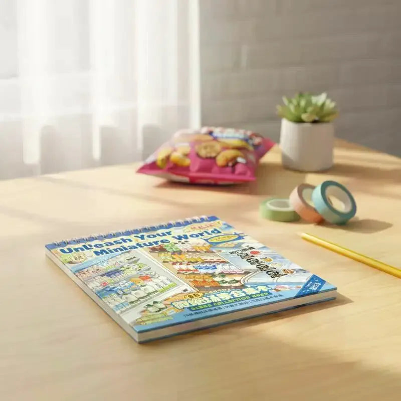 Miniature Scene Sticker Book – 10 Simulated Shop Themes with Non-Bleed Ink, Perfect for DIY Craft & Creative Play Activities Qme