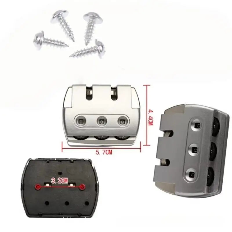 2 4 8 Sets 3 Digits Luggage Lock Zinc Alloy Catch Plastic Frosted Qme Silver C 2pcs