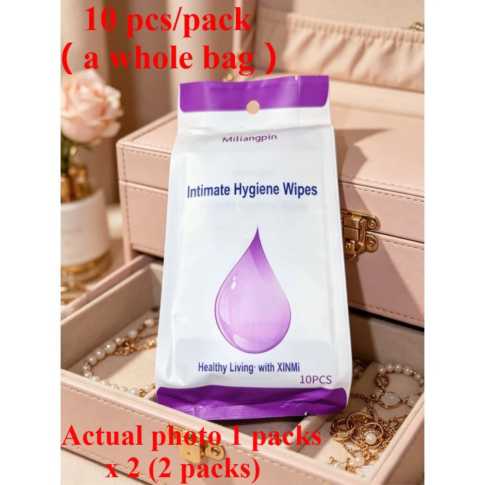 Feminine intimate wipes, menstrual period cleaning, clean, healthy and portable, exclusively for healthy women. Qme 20pcs
