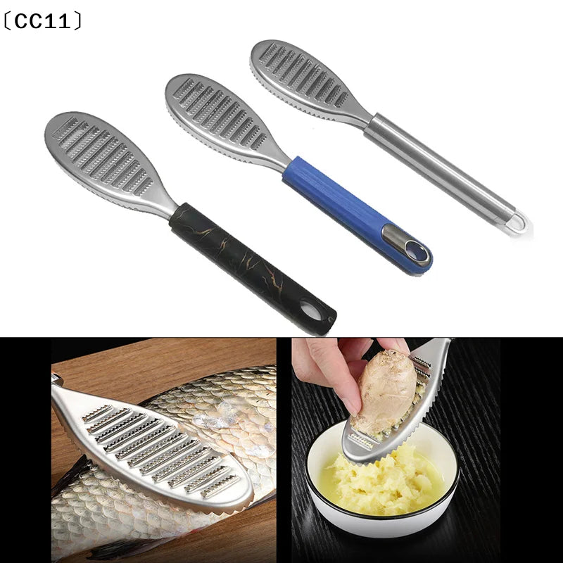 Stainless Steel Fish Scale Knife Scraper Sawtooth Scraping Boning Qme