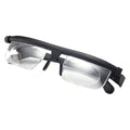 -6D To +3D Myopia Presbyopia Eyeglasses Focal Length Correction Adjustable Strength Lens Eyewear Auto Adjusting Reading Glasses Qme black
