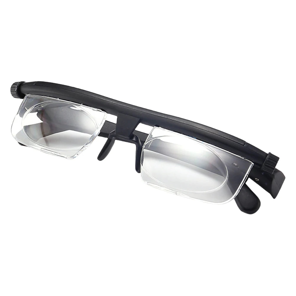 -6D To +3D Myopia Presbyopia Eyeglasses Focal Length Correction Adjustable Strength Lens Eyewear Auto Adjusting Reading Glasses Qme black