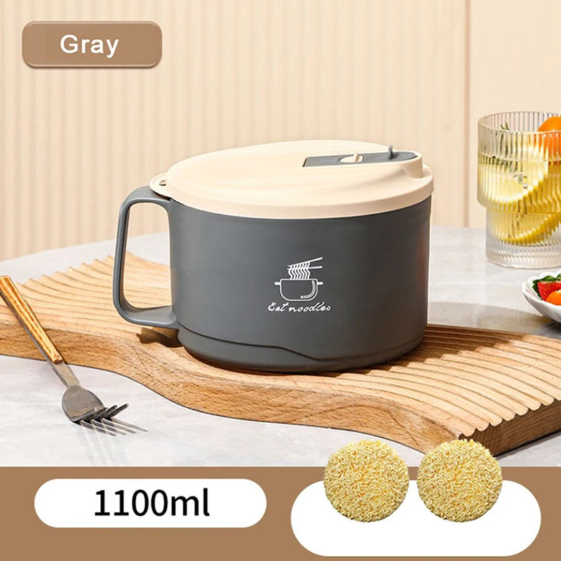 Stainless Steel Large Capacity Noodle Bowl Lid Durable Kitchen Dining Qme A3