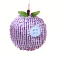 Fruit Chenille Hand Towel Hanging Kitchen Bathroom Toilet Thickened Qme purple