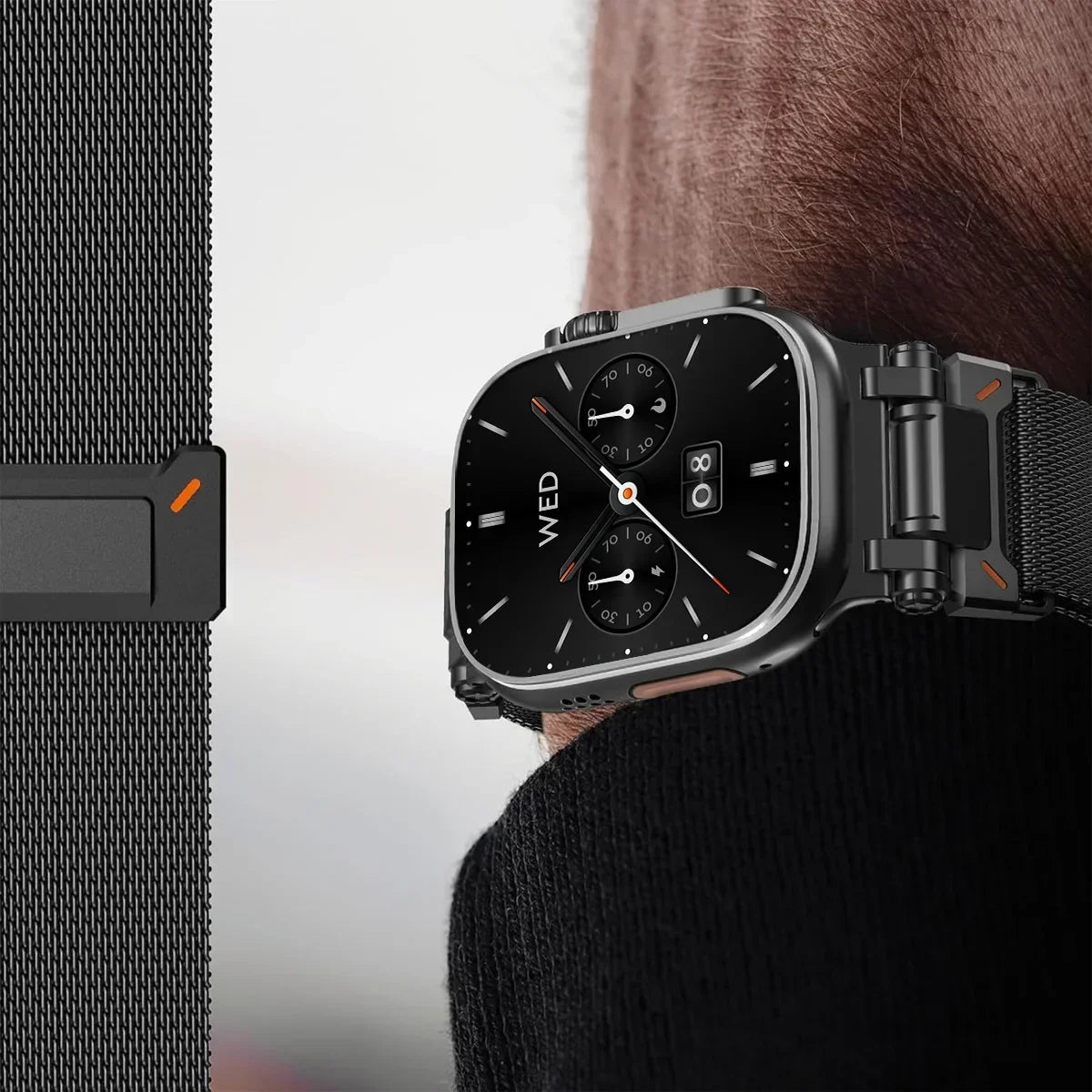 Milanese Titanium Color Band For Apple Watch Ultra 2/1 49mm Series 10 9 8 7 46mm 45mm Magnetic Loop Strap For iWatch 6 5 4 44mm Qme