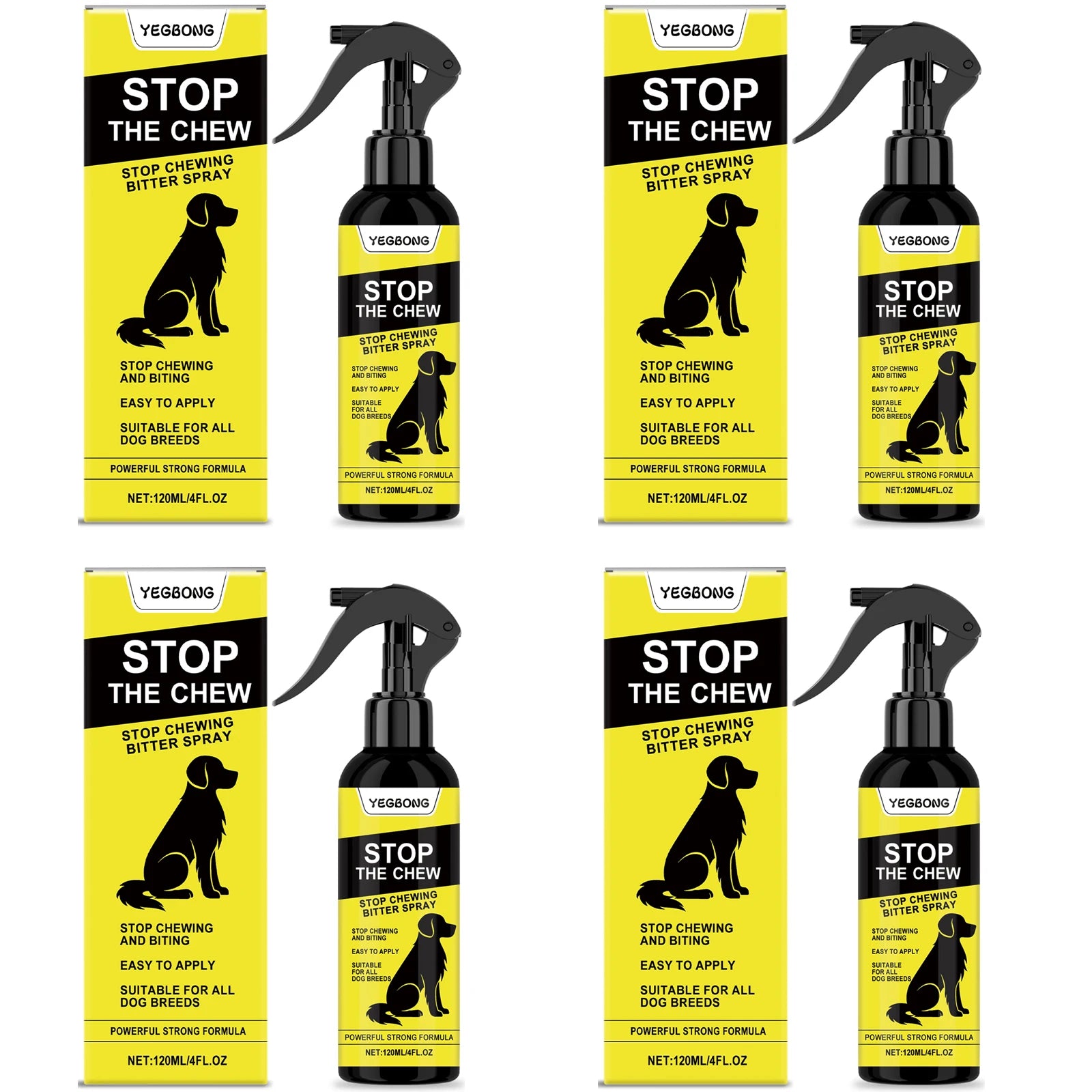 Dog Anti Chewing Spray Reduce Biting Furniture Behavior Develop Good Habits Prevent Licking Wounds Pet Stop Chewing Bitter Spray Qme 4 X 120ml Boxed