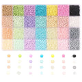 3mm Macaroon Color Series Glass Seed Beads Kit With Metal Jewelry Accessories for Jewelry Bracelet Necklace Making DIY 8500PCS Qme seedbeads set