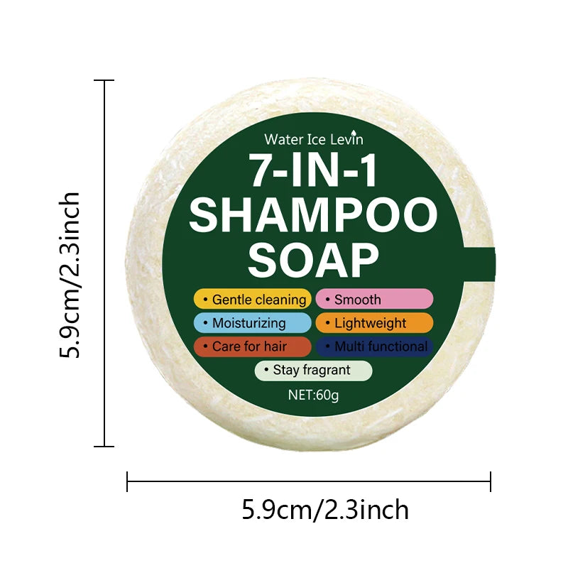 7-in-1 Shampoo Soap Bar | All-in-One Plant-Based Formula for Gentle Cleansing & Hydration. Lightweight & Long-Lasting Fragrance Qme