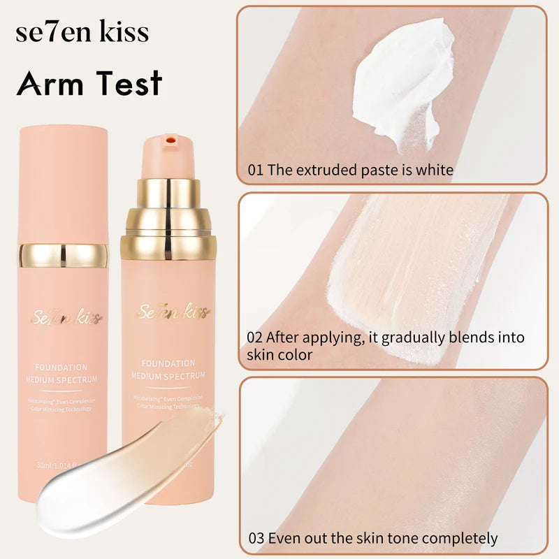 Changing Liquid Foundation Waterproof Sweat Resistant Durable Formula Qme
