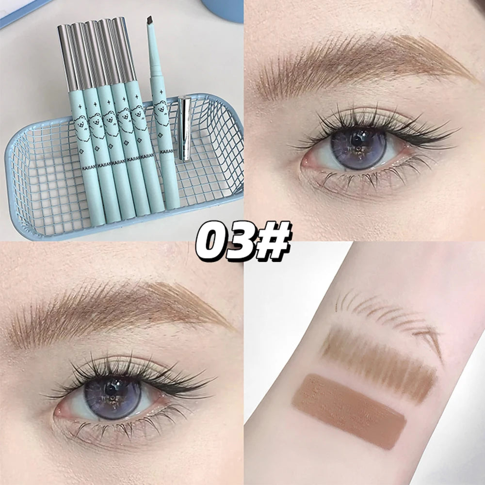 2-in-1 Dual-ended Eyebrow Pencil Tinting Mascara Waterproof Qme KL8029-03