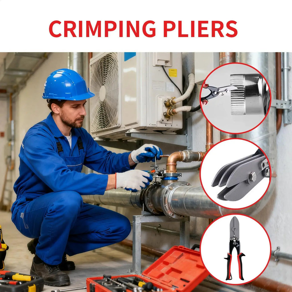 Gutter Crimping Tool Metal Sheet Pliers Bender Downspouts Crimper Qme