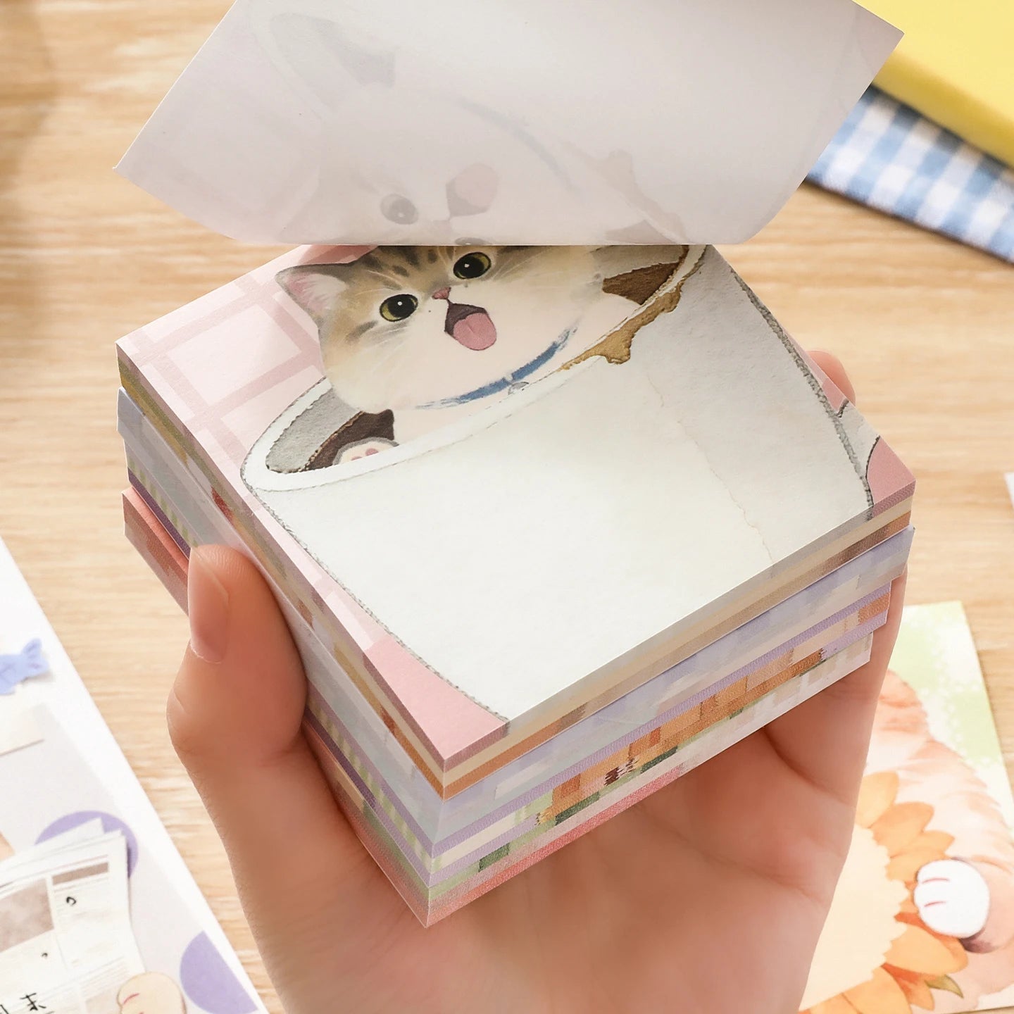 TIANZI 90 Sheets Daily Do It Check List Memo Pad Scrapbooking Cat Cartoon Message Paper Kawaii Cute Sticky Notes School Supplies Qme E-180 Pcs