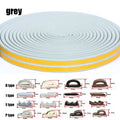 5M/10M Window Weather Strip DIEP Self-adhesive Acoustic Rubber Foam Seal Strip Tape Windproof Insulation Door Weatherstripping Qme grey P 10M