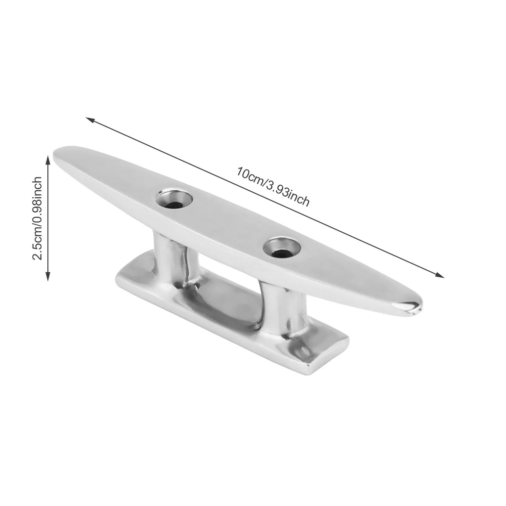 Stainless Boat Cleat 4 Inch Stainless Steel Boat Mooring Dock Deck Rope Cleat for Marine Yacht Boat Mooring Cleat Marine Cleat Qme