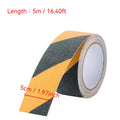 5M Self Adhesive Anti Slip Tape PVC 5cm Width Waterproof Non Skid Grip Strip for Bathroom Shower Floor Tile Stair Steps Qme Black Yellow