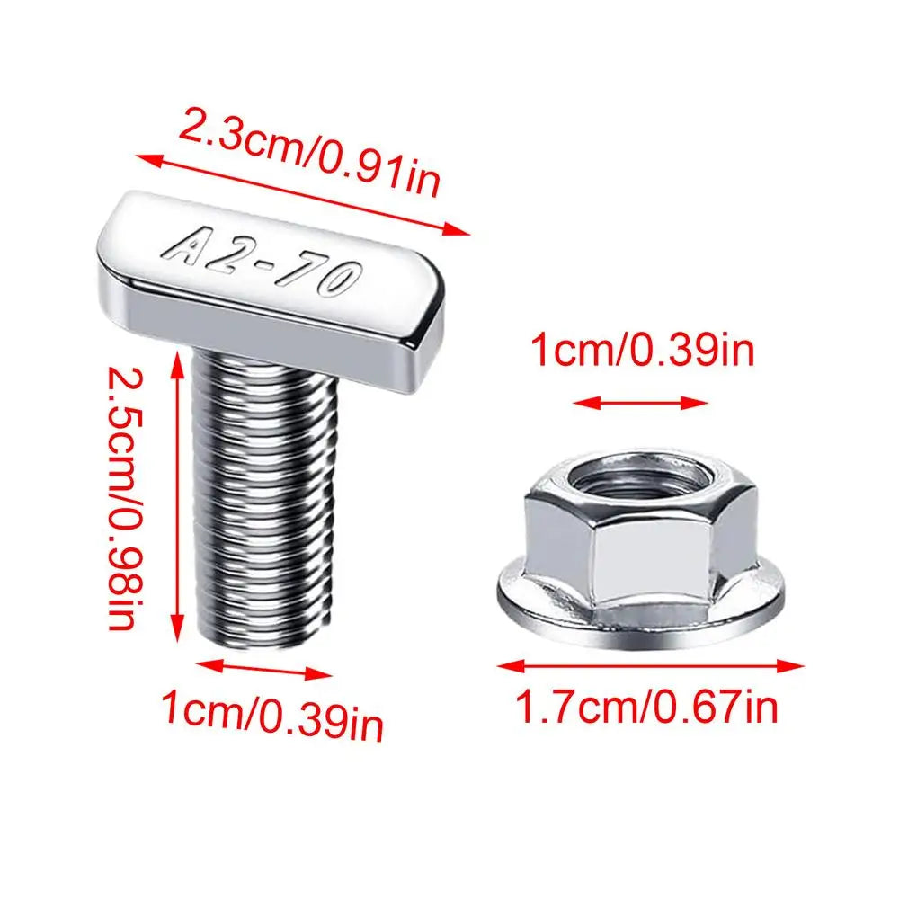 T-slot Bolts Stainless Steel T-shaped Hammer Head Screw Heavy-duty Qme China Mainland Silver 02