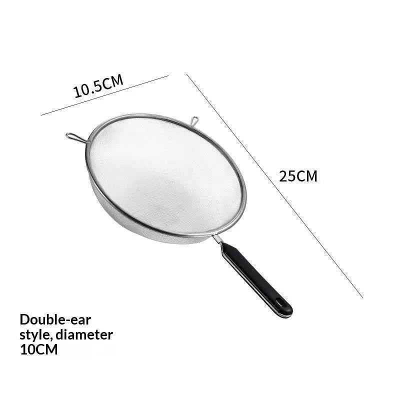 Rgonomic Kitchen Strainer Christmas Recipes Non-slip Handle Hook Qme D