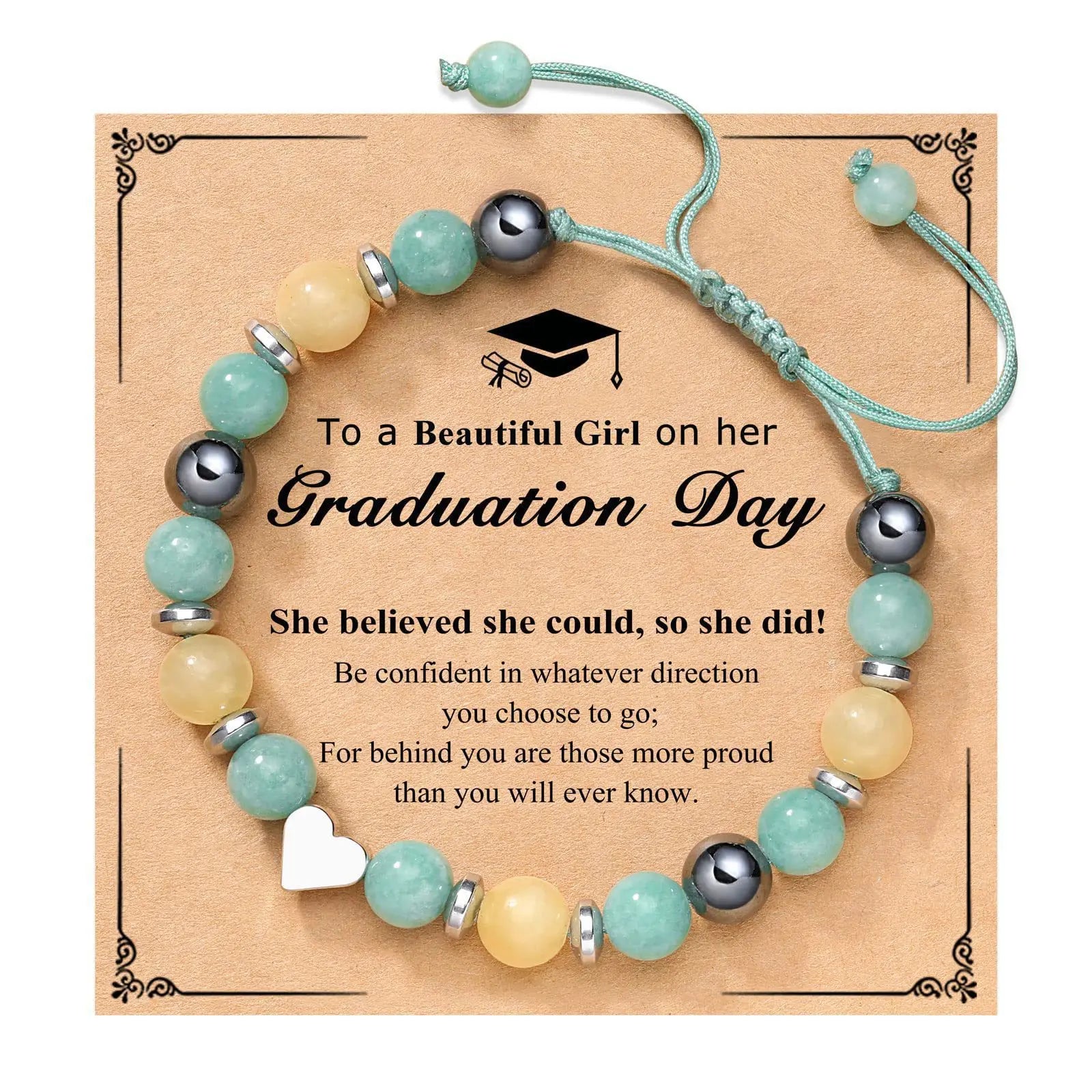 New Arrival Gifts for Birthday/ Love-Natural Stone Beaded Bracelet Handwoven Braided Adjustable Bangle Unisex Fashion Jewelry Qme Graduation Girl