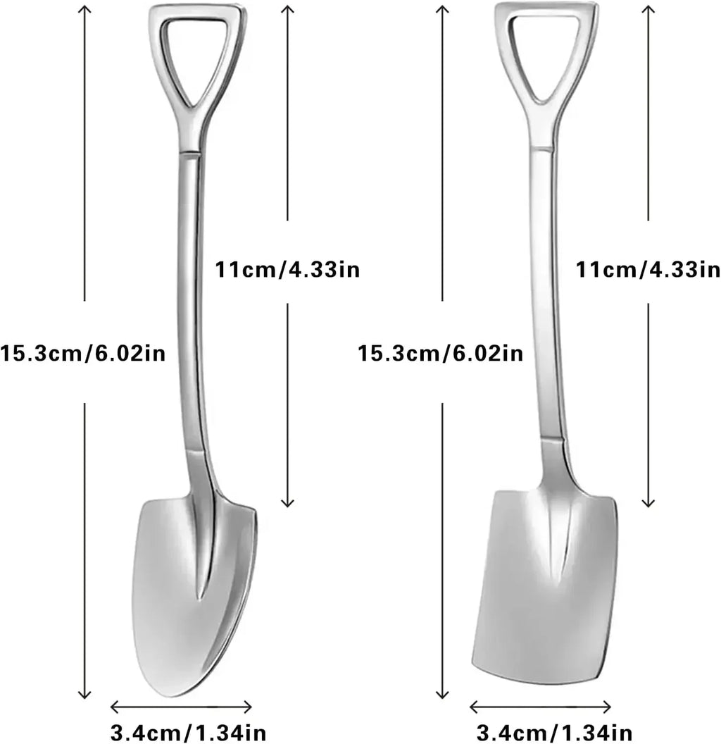 Creative Ice Cream Spoon INS Stainless Steel Shovel Coffee Tea Qme