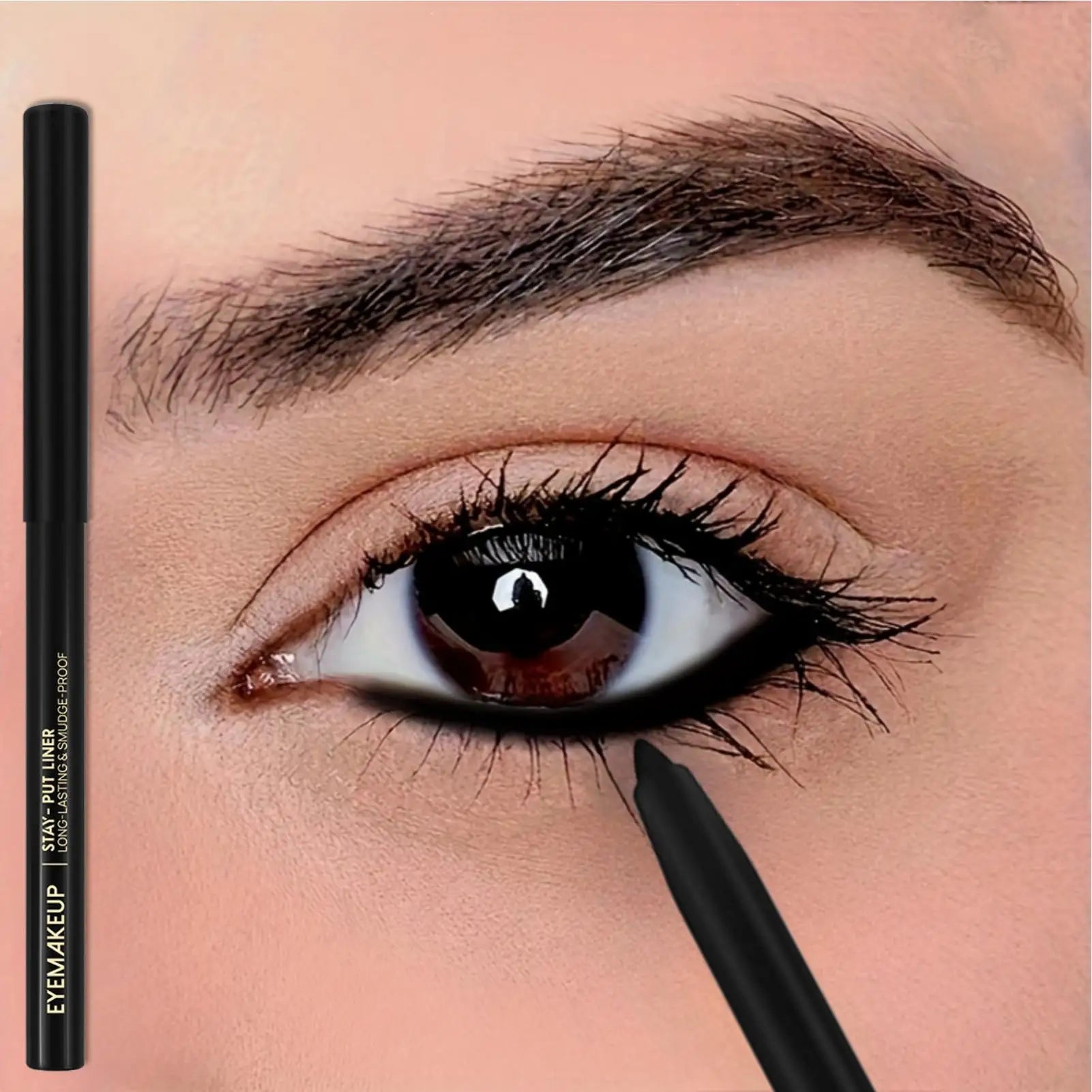 1 Pc Balck Eye Pencil, Natural Enlarge Your Eyes, Long-lasting, Create Perfect Eyeliner, for All Skin Types, Easy To Use Qme
