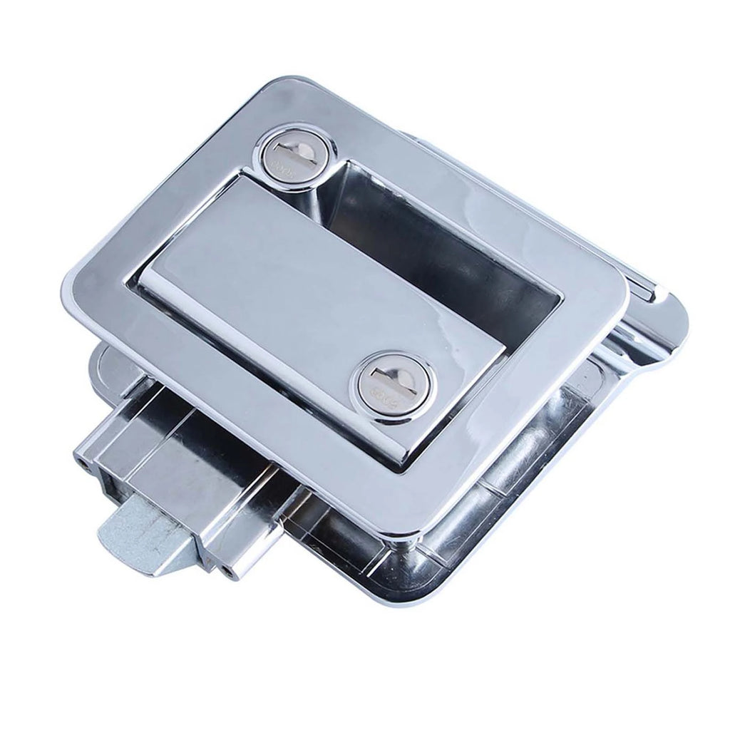 RV Door Lock Zinc Alloy Entry Door Latch Lock Replacement Kit with 4 Keys for Travel Trailer Campers RV Truck Cargo Hauler Qme