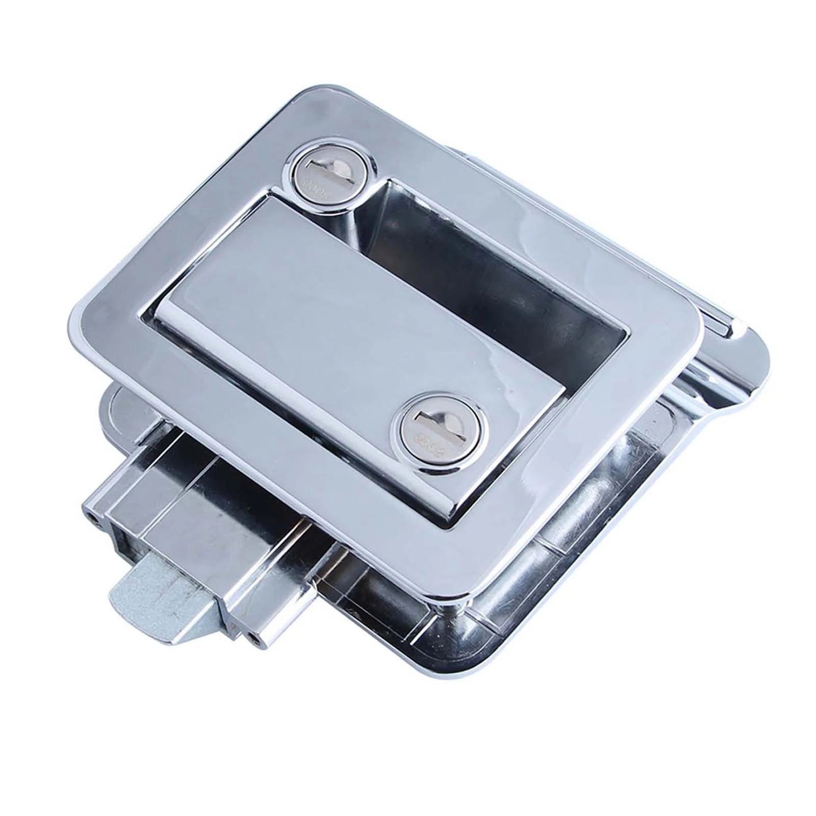 RV Door Lock Zinc Alloy Entry Door Latch Lock Replacement Kit with 4 Keys for Travel Trailer Campers RV Truck Cargo Hauler Qme