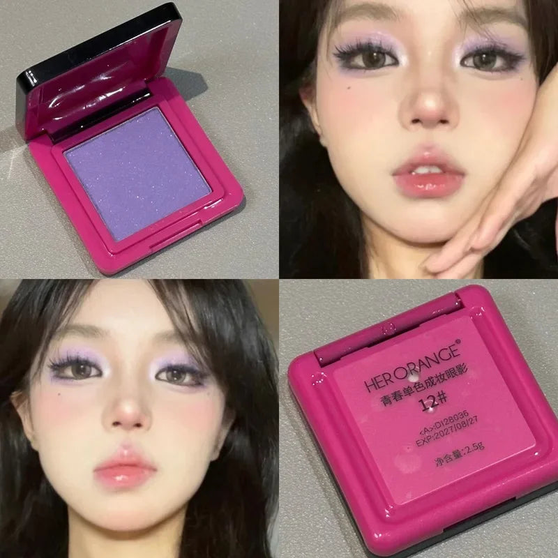 Wild Rose Black Eyeshdaow Palette Matte Glitter Single Color Eyeshadow Gothic Red Pigments Waterproof Fashion Smoky Eyes Makeup Qme 12