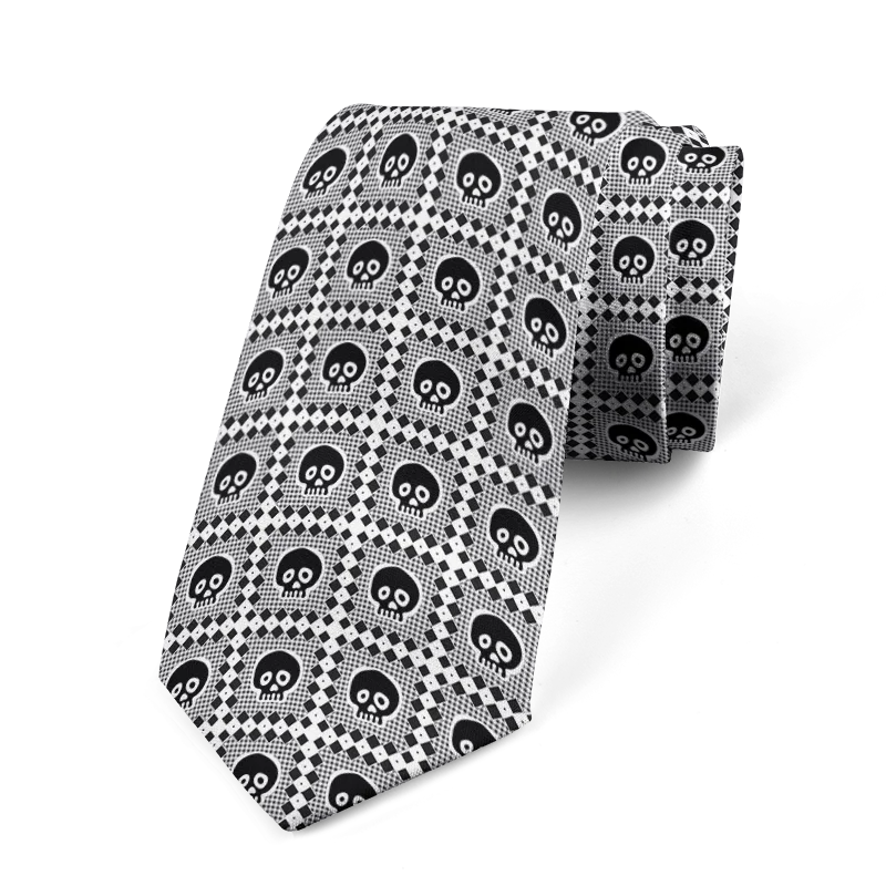 Cartoon Skeleton Men's Women's Tie Fashion Casual Printing Novelty Qme style8