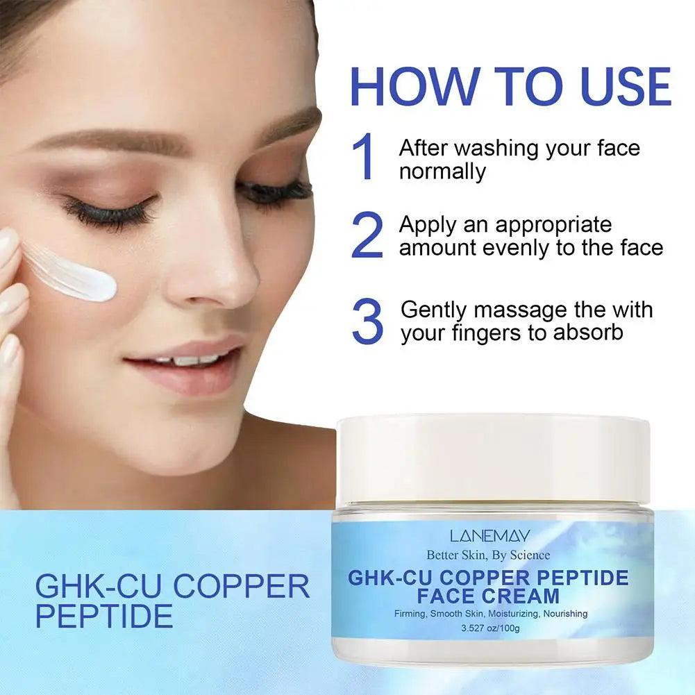 1/2PCS GHK-Cu Copper Peptide Face Cream, Skin Firming & Moisturizing Skincare, Deeply Nourishing For Smooth Skin Qme