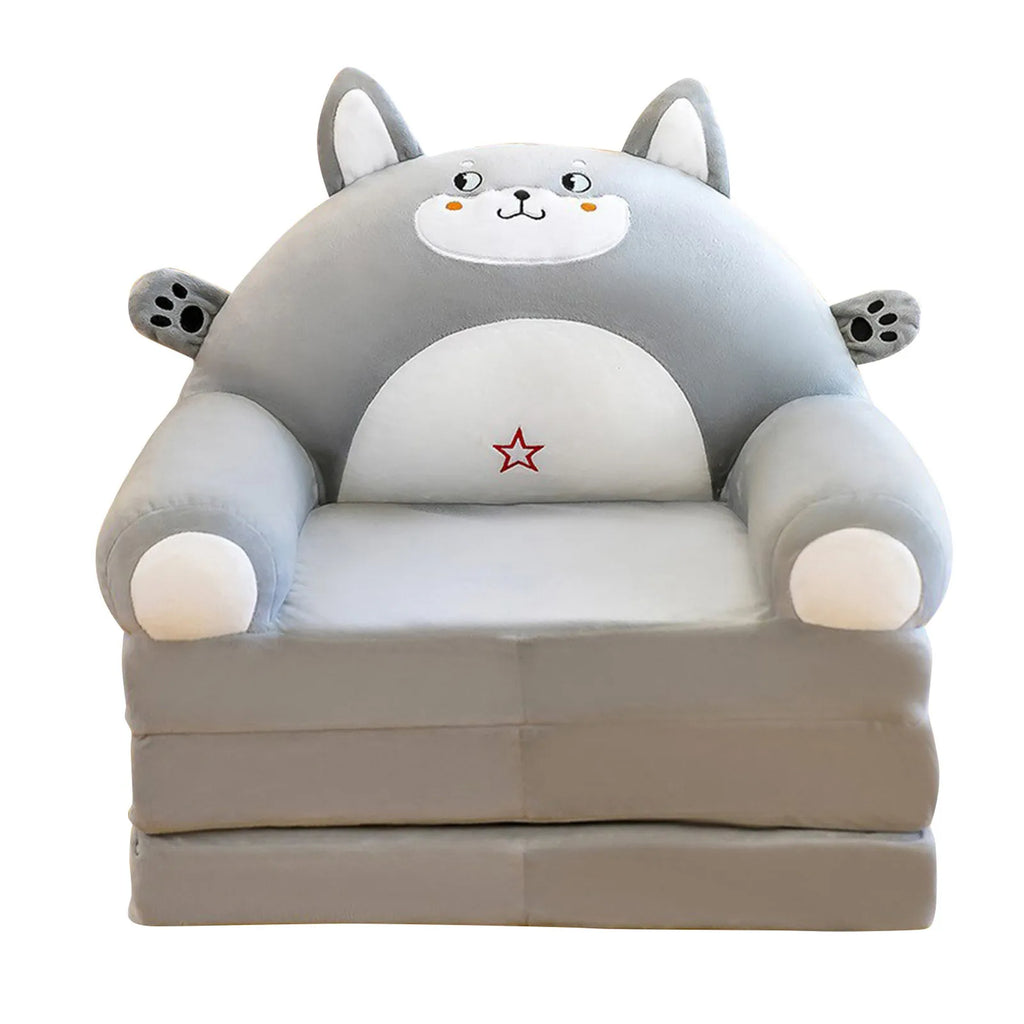 Children Sofa Cute Cartoon Massage Seat Cover Cartoon Lazy Sofa Flip Open Sofa Case Without Inner PP Cotton (Only Sofa Covers) Qme