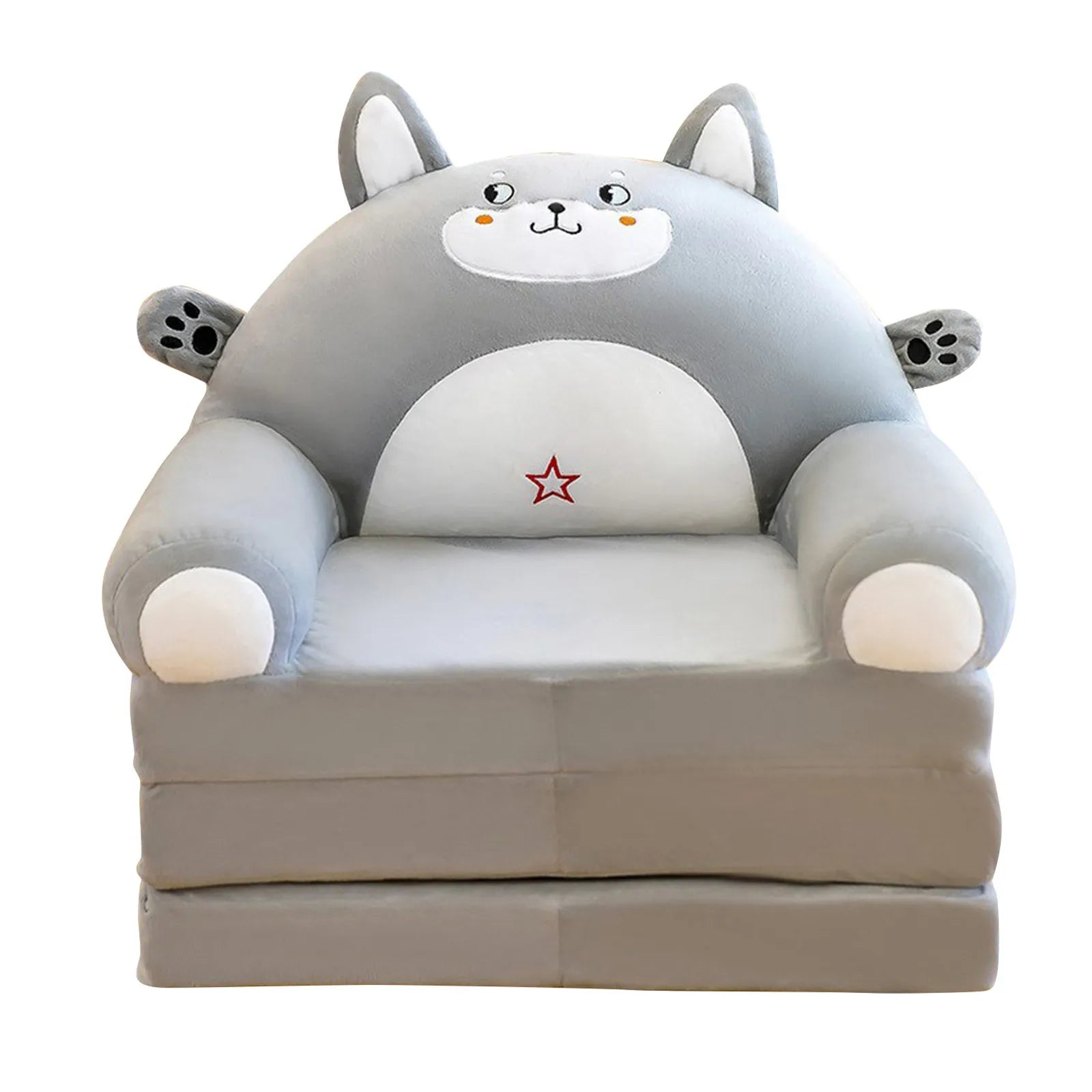 Children Sofa Cute Cartoon Massage Seat Cover Cartoon Lazy Sofa Flip Open Sofa Case Without Inner PP Cotton (Only Sofa Covers) Qme