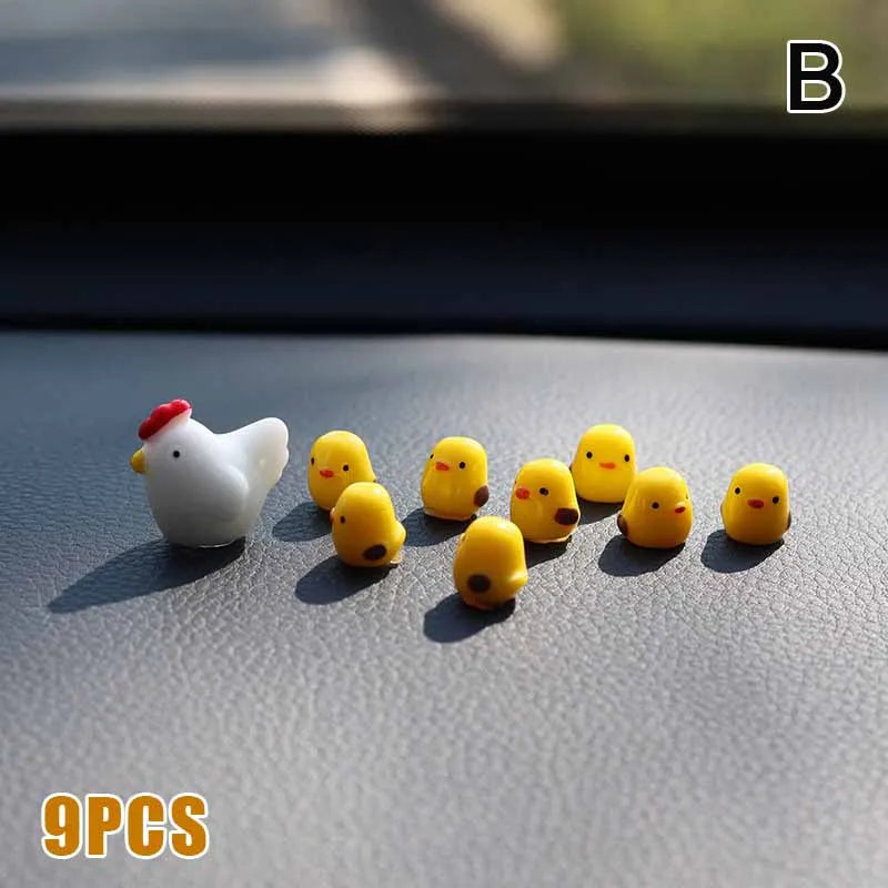 Cute Mini Chickens Car Dashboard Accessories Fun Chicks Rearview Qme B
