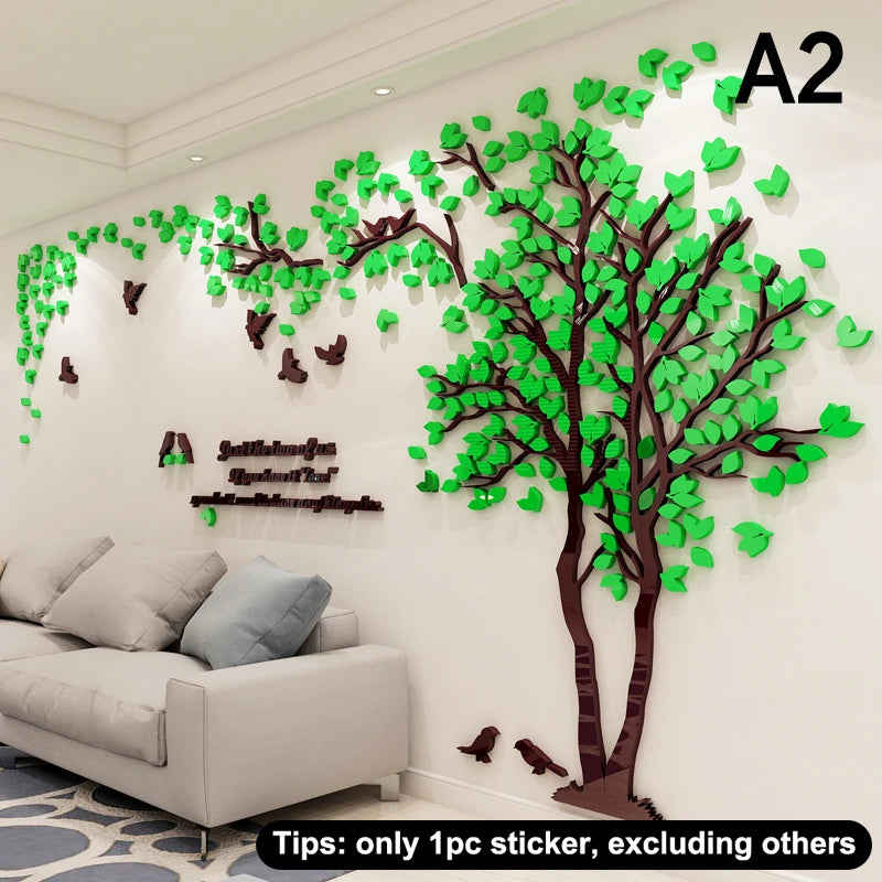 Self-adhesive Home Background Wall Decal Stickers Decoration Bedroom Qme A2