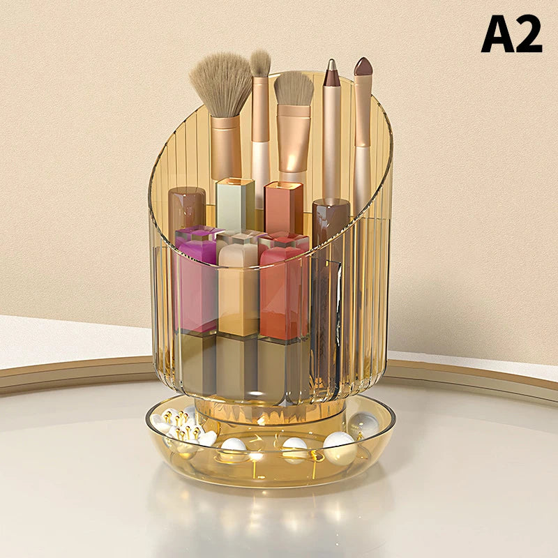 Lipstick Eyebrow Pencil Holder Eye Shadow Storage Box 360 Rotating Qme A2