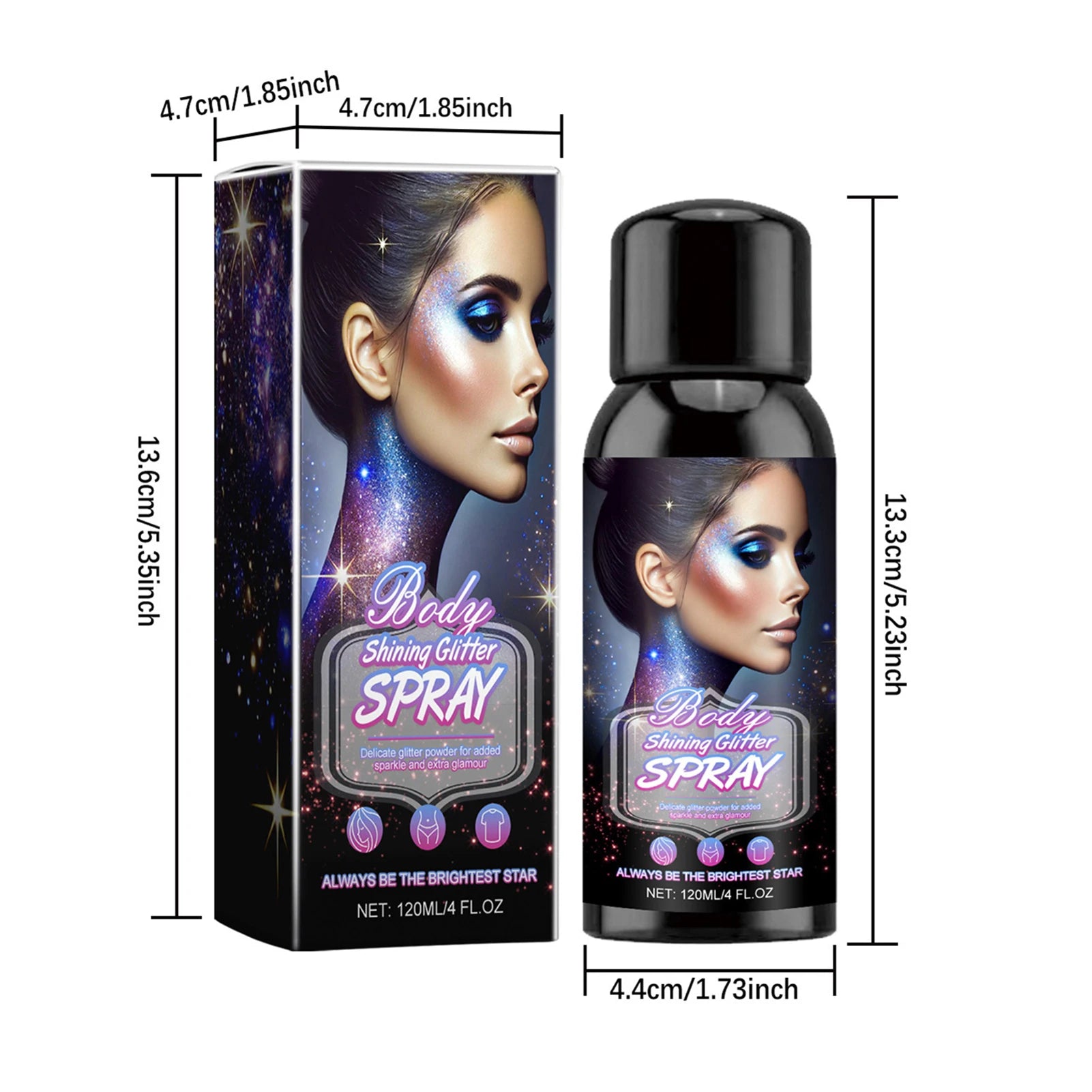 Shimmery Spray Shiny Glitter Spray Hair Shimmery Glitter Spray Hair And Body Washable Temporary Hair Body Glitter Color Spray Qme 120ml 1 China Mainland