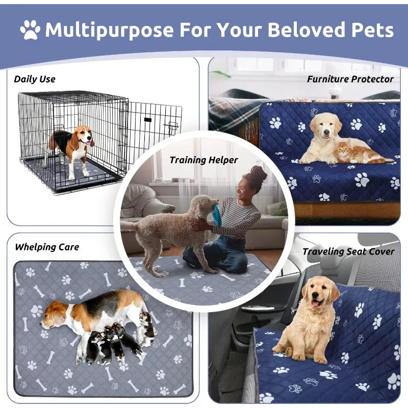 1 piece of reusable pet training mat for dogs, suitable for beddings, boxes, wiping, floors, fences, sofas, and cars Qme