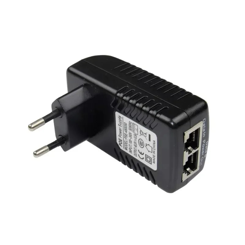 DC48V 0.5A CCTV Active PoE Injector Ethernet Power Adapter for IP Camera Power Pin 4/5(+) 7/8 Compatible with IEEE802.3af Qme