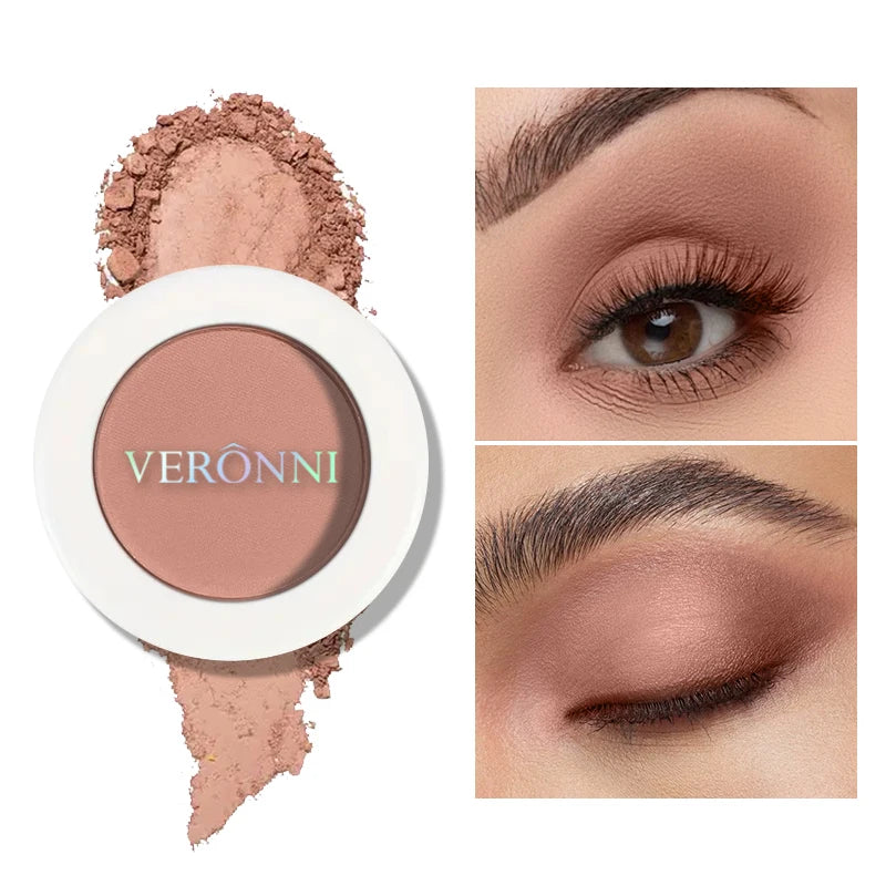 VERONNI Single Eyeshadow Matte Shimmer Glitter Pigment Waterproof