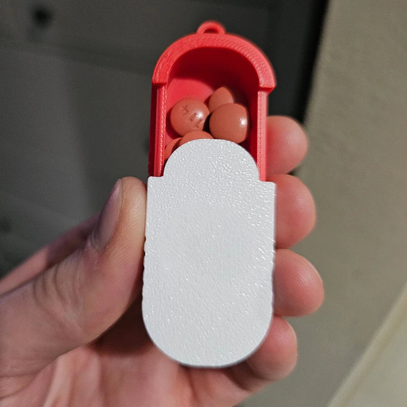 Multiple Compartments Travel Pill Organizer Portable Pod Tablet Case Qme