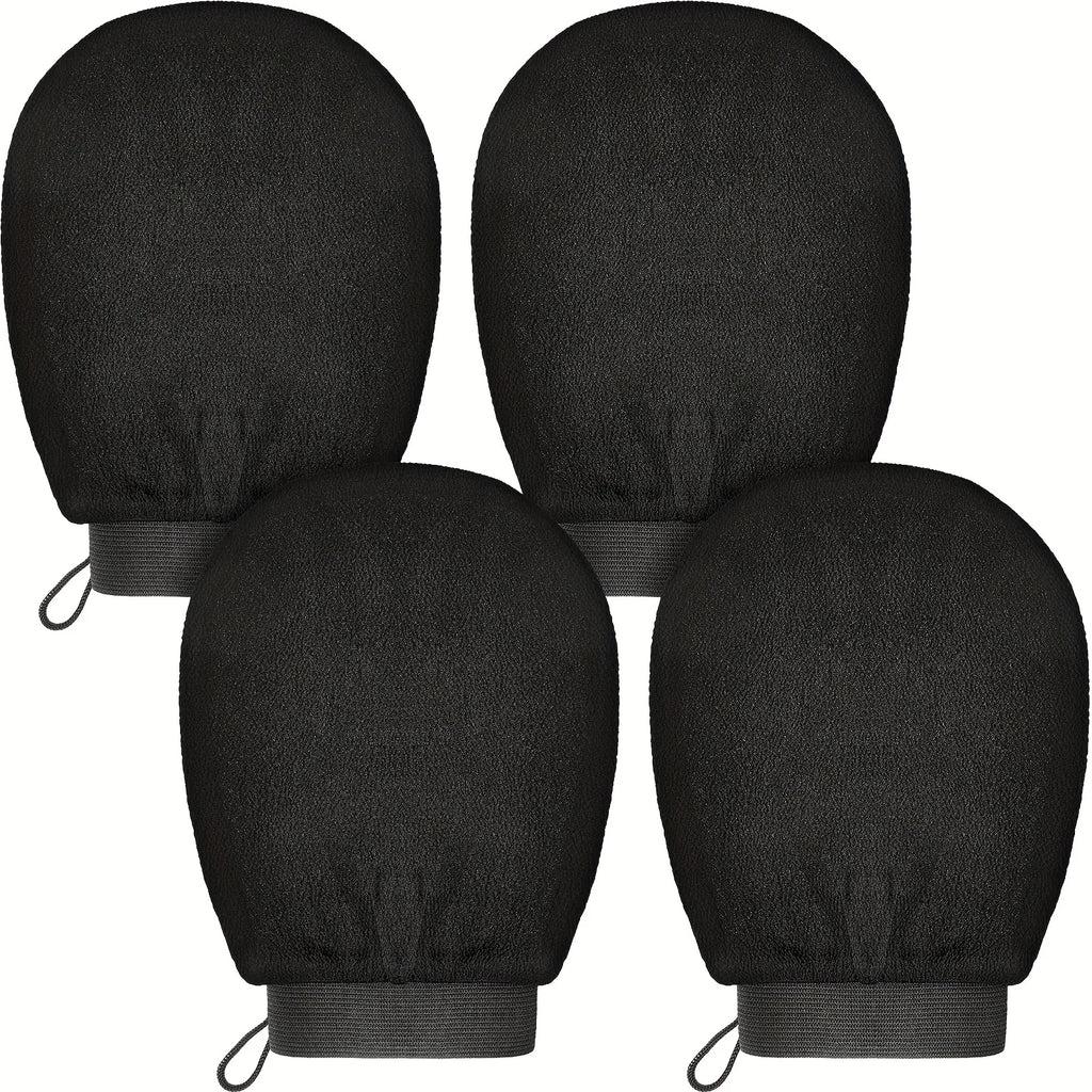 Exfoliating gloves/mites - remove brown color. Body exfoliation during bathing, showering, and hydrotherapy, exfoliating gloves Qme black 4pcs