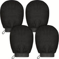 Exfoliating gloves/mites - remove brown color. Body exfoliation during bathing, showering, and hydrotherapy, exfoliating gloves Qme black 4pcs