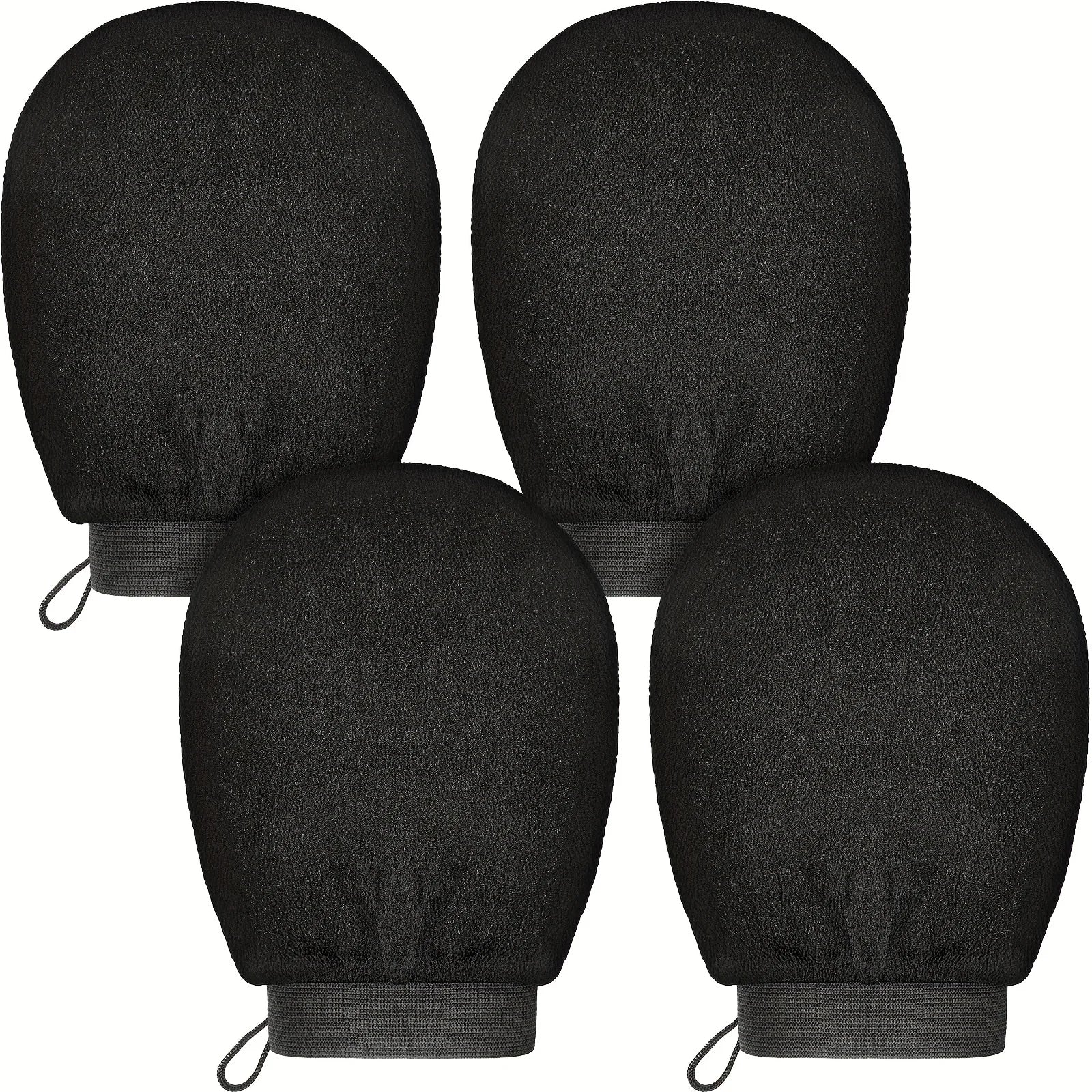 Exfoliating gloves/mites - remove brown color. Body exfoliation during bathing, showering, and hydrotherapy, exfoliating gloves Qme black 4pcs