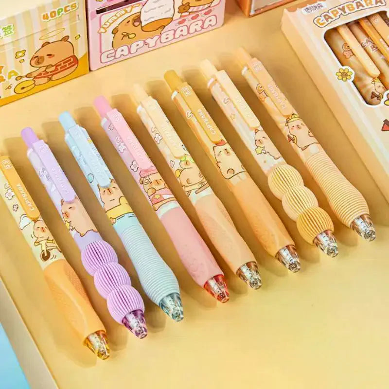 Cute Cartoon Capybara Gel Pen Quick Drying Neutral Student Kids Qme