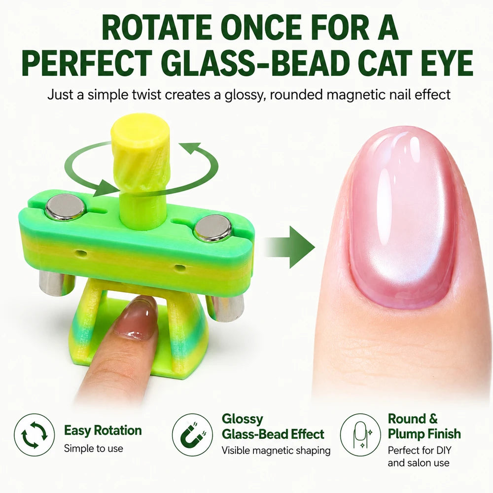 Nailpop Cat Eye Magnet Nails Upgraded Rotating Design DIY Glass Bead Qme