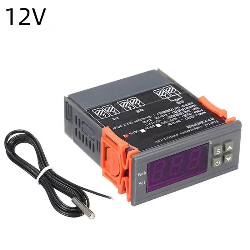 Dual Digital Thermostat Temperature Humidity Control 1210W Thermometer Hygrometer Incubator Controller 220V 12V 24V Qme 12v