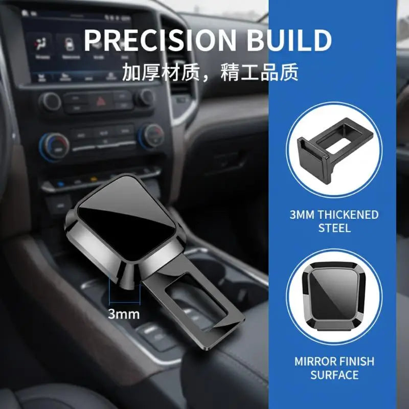 Car Safety Belt Buckle Extension Clip Seat Zinc Alloy Socket Plug Qme