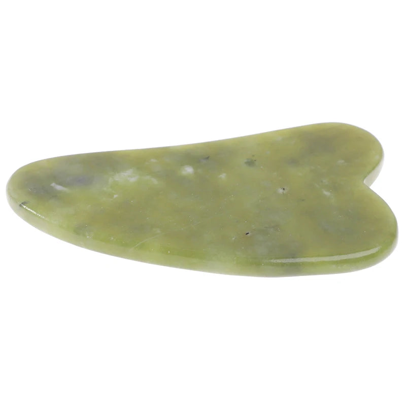 Gua Sha Natural Green Jade Quartz Crystal Stone Bodys Massage Board Qme